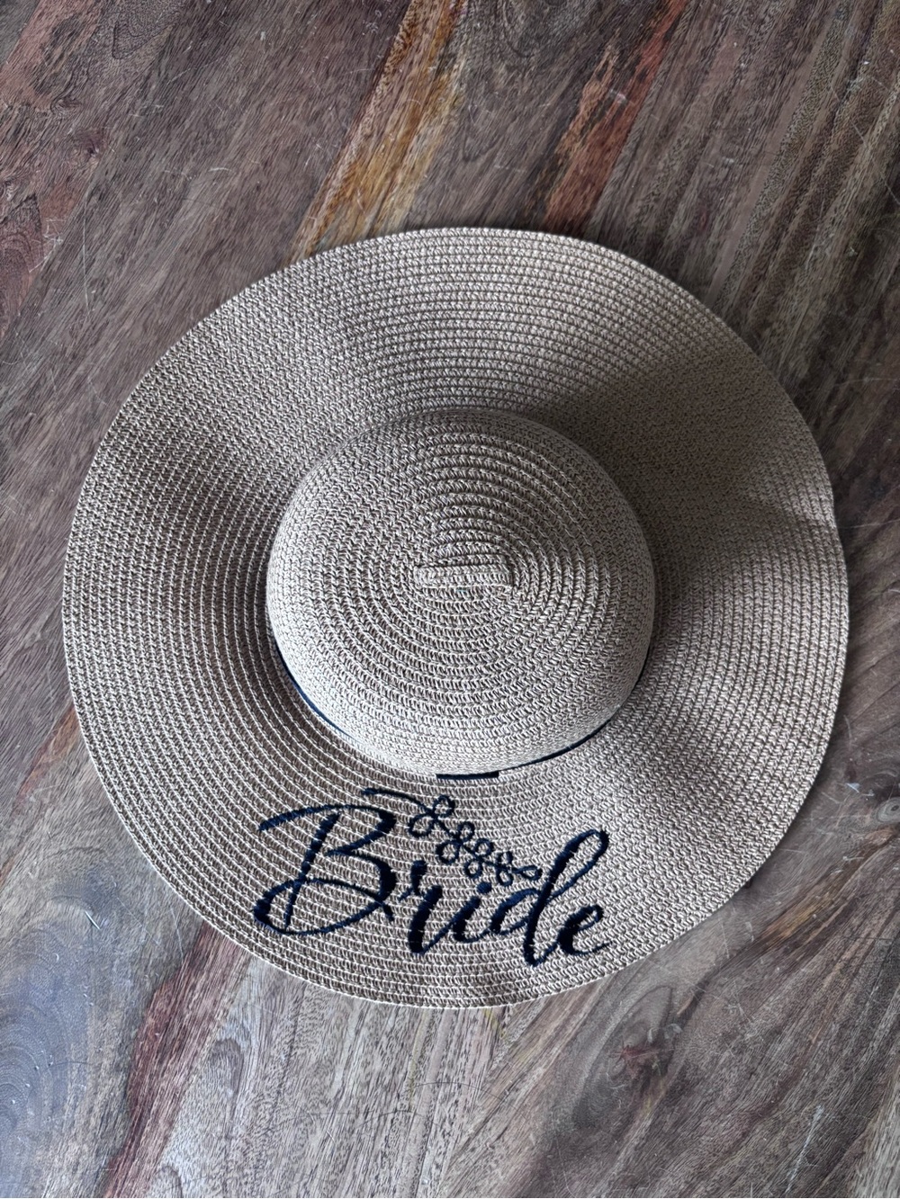 Women’s Beige 'Bride' Wide Brim Sun Hat